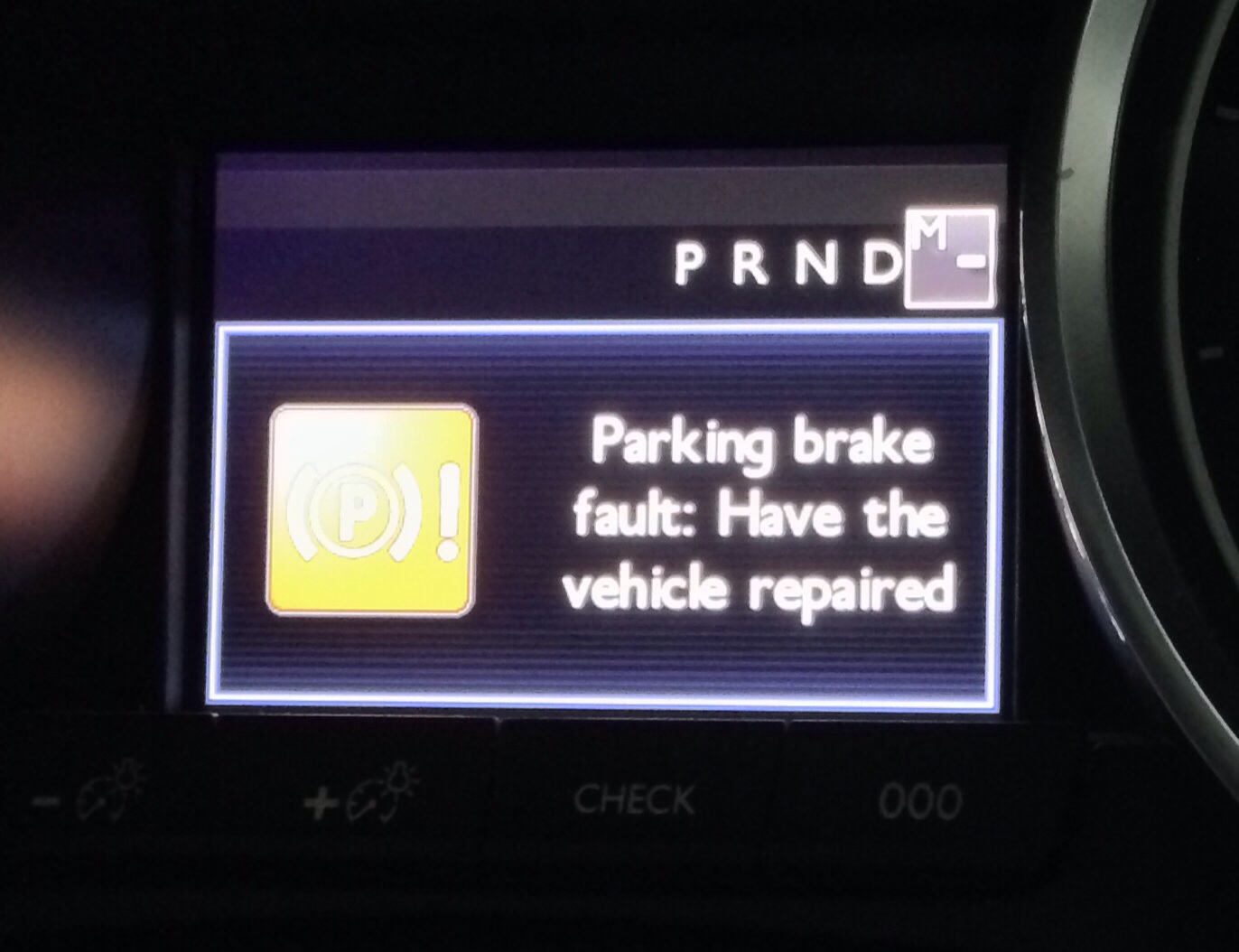 parking brake fault peugeot